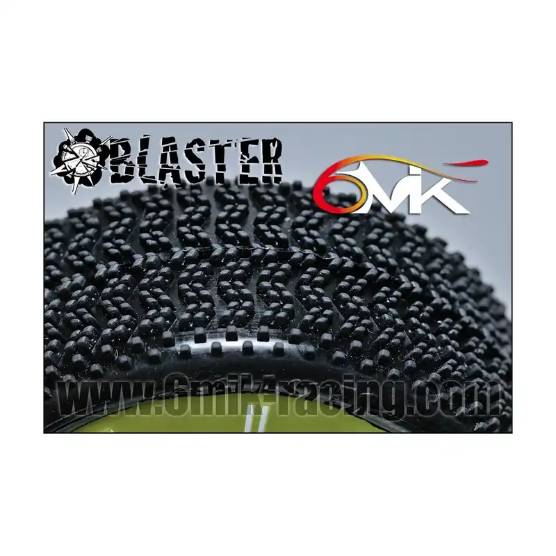 6MIK - Coppia gomme 1 8 Buggy Blaster-CS- Super Soft incollate su cerchio (2) Novità