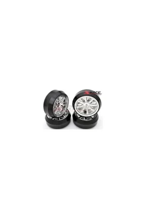 Occasione Imperdibile XRACE-- SET RUOTE DRIFT 1/10 CERCHIO ARGENTO