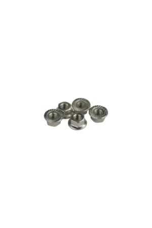 Team Titan - flange serrated wheel nut M4 Silver (pz.5) Esclusivo