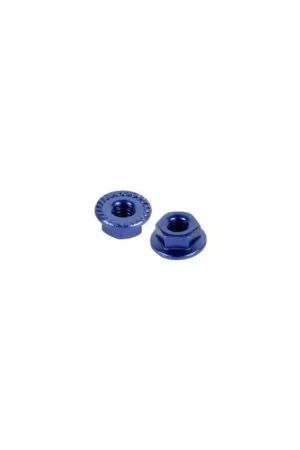 Team Titan - flange serrated wheel nut M4 Blu (pz.5) Prezzo Di Fabbrica