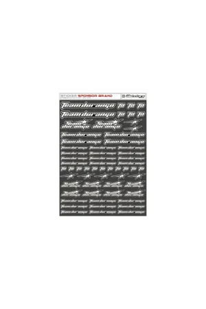 RCALLSTICKERS - TEAM DURANGO BRAND DECAL SHEET WHITE Consegna Rapida