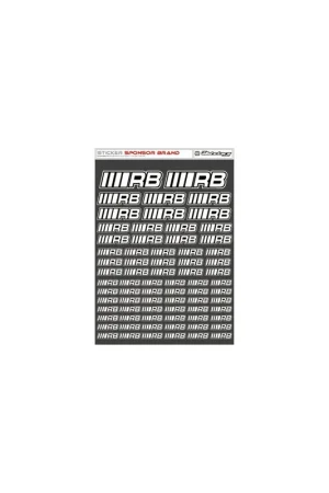 RCALLSTICKERS - RB BRAND DECAL SHEET WHITE Di Tendenza