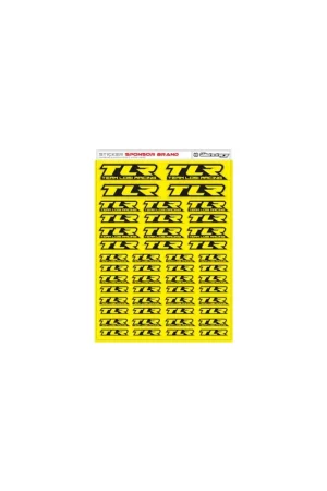 Ultimissimo Modello RCALLSTICKERS - TLR BRAND DECAL SHEET FLU YELLOW