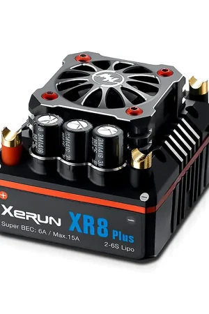 Hobbywing Xerun XR8 Plus Brushless ESC 150A, 2-6s LiPo, BEC 6A Consegna Rapida