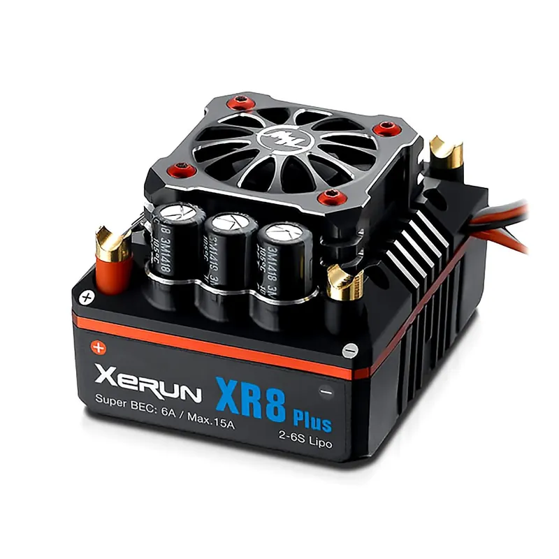 Hobbywing Xerun XR8 Plus Brushless ESC 150A, 2-6s LiPo, BEC 6A Consegna Rapida