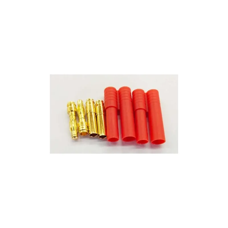 Prezzo Ridotto Coppia Connettore gold 4mm guscio in plastica