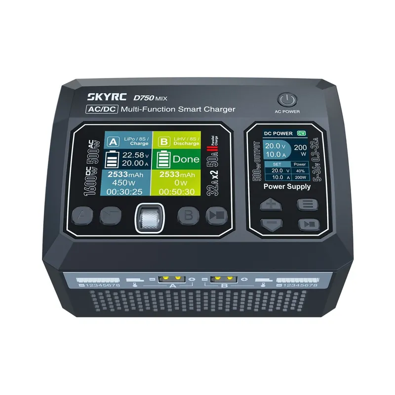 Caricabatterie SkyRC D750 MIX LiPo 1-8s 32A 500W AC Offerta
