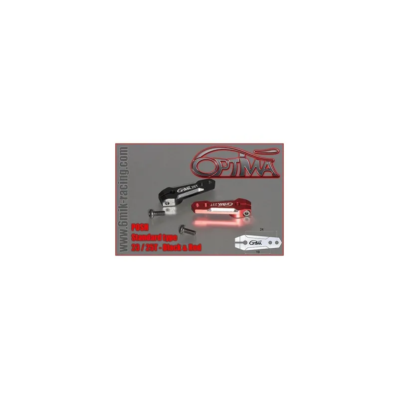 Prezzo Basso Optima Squadretta servo alluminio 23T Nera