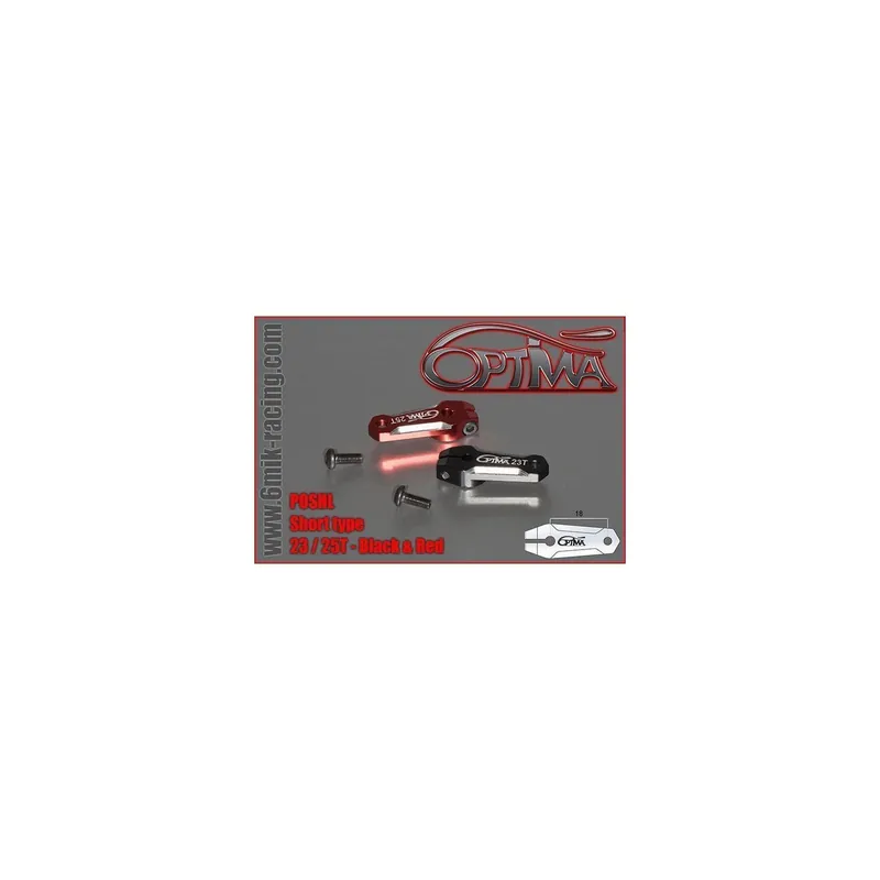 Spedizione Espresso Optima Squadretta servo alluminio 23T Rossa