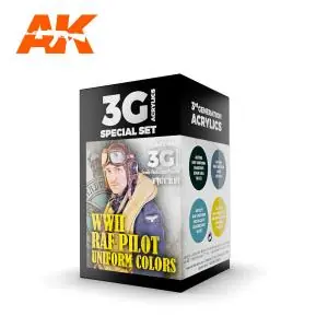 Non Perdere AK INTERACTIVE SET 4 colori acrilici 3rd Generation 17mL - WWII RAF PILOT UNIFORM COLORS