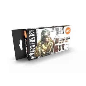 Esclusivo AK INTERACTIVE SET colori acrilici 3rd Generation 17mL - LEATHER AND BUCKLES 3G
