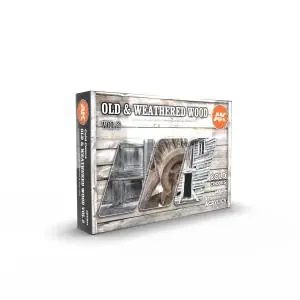 Subito Disponibile AK INTERACTIVE SET colori acrilici 3rd Generation 17mL - OLD & WEATHERED WOOD VOL2