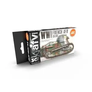Esclusivo AK INTERACTIVE SET colori acrilici 3rd Generation 17mL - WWI FRENCH COLORS 3G