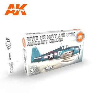 A Buon Prezzo AK INTERACTIVE SET di 6 colori acrilici 3rd Generation 17mL - WWII US Navy & USMC Aircraft Colors