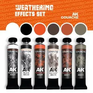 Offerta AK INTERACTIVE WEATHERING EFFECTS SET – AK GOUACHES