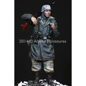 A Buon Prezzo Alpine Miniatures 1/16; Mitragliere Waffen SS con MG42 - WWII