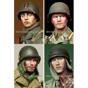A Buon Prezzo ALPINE 16 US Infantry Heads Set 1