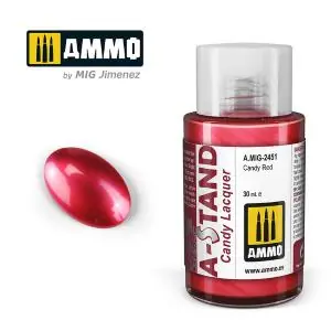 AMMO of MIG A-STAND Candy Red - 30ml colore a smalto per aerografo Popolare