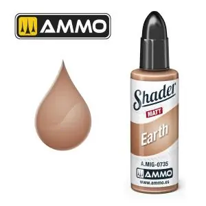 AMMO of MIG MATT SHADER Earth 10mL Ultime Pezzi