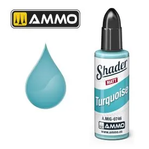 AMMO of MIG MATT SHADER Turquoise 10mL Esclusivo