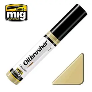 Promozione Esclusiva AMMO OF MIG OILBRUSHER colore BUFF (colore ad olio pre-diluito con pennello applicatore nel tappo)