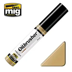 AMMO OF MIG OILBRUSHER colore POLVERE (colore ad olio pre-diluito con pennello applicatore nel tappo) Super Prezzo