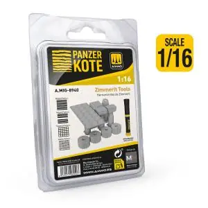 Affare AMMO OF MIG PANZER KOTE Zimmerit strumento con rulli e timbri utilizzato per applicare rivestimenti Zimmerit ai veicoli tedeschi della seconda guerra mondiale in scala 1/16