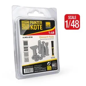 AMMO OF MIG PANZER KOTE Zimmerit strumento con rulli e timbri utilizzato per applicare rivestimenti Zimmerit ai veicoli tedeschi della seconda guerra mondiale in scala 1/48 Must-Have