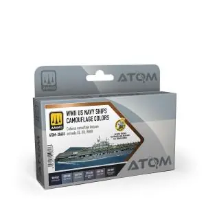 A Buon Prezzo AMMO of MIG Set colori ATOM WWII US Navy Ships Camouflage (6 colori per set)