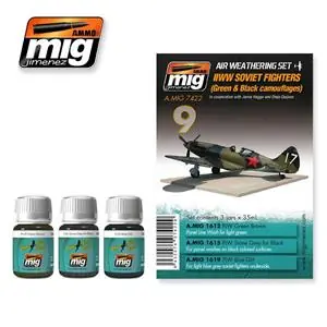 AMMO OF MIG set invecchiamento per Aerei Sovietici WWII (mimetiche verde e nero) Offerta Speciale
