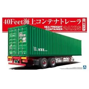 AOSHIMA 1 32 40‘ Seafreight Container 2 Axis trailer Acquista Ora
