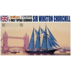 AOSHIMA 1 350 3-Mast Topsail-Schooner Sir Winston Churchill Offerta Limitata
