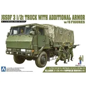 AOSHIMA 1 72 JGSDF 3 1/2t Truck with Additional Armor + Figures Offerta Lampo