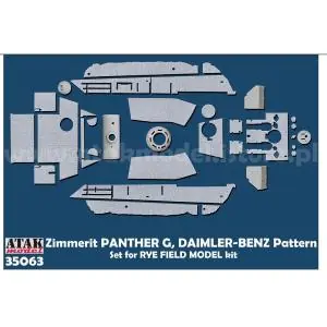 Ultime Pezzi ATAK 1 35; Zimmerit per Panther Ausf G DB Pattern RFM