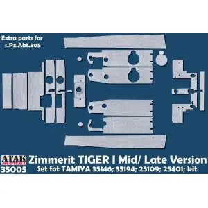 Direttamente Dal Produttore ATAK 1 35; Zimmerit per Tiger Late - Tamiya