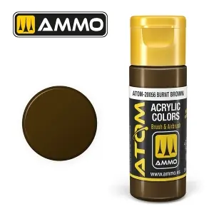 Ultime Pezzi ATOM by Ammo of Mig COLOR Burnt Brown , pittura acrilica da 20ml