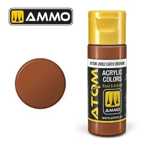 Popolare ATOM by Ammo of Mig COLOR Earth Brown , pittura acrilica da 20ml