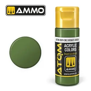 ATOM by Ammo of Mig COLOR Zinc Chromate Green , pittura acrilica da 20ml Vendita Finale