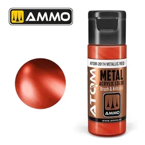 Super Prezzo ATOM by Ammo of Mig METALLIC Red , pittura acrilica da 20ml