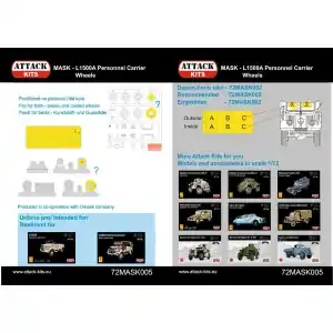 ATTACK 1 72; Lackierschablone L1500A Personal Carrier Wheels Ordina Subito