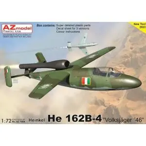 AZ MODEL 1/72; Heinkel He 162B-4 (3x camo) Offerta Lampo