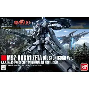 Nuova Collezione BANDAI HGUC 182, MSZ-006A1 ZETA PLUS UNICORN VER 1/144