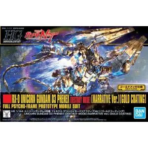 BANDAI HGUC Gundam Phenex Destr Nar Gold 1/144 Popolare