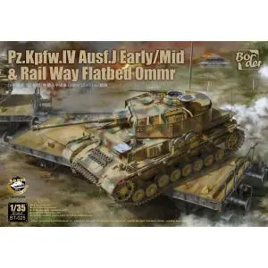 Acquista Ora BORDER MODEL 1/35; Panzer Kpfw. IV Ausf. J Early con Mid RailWay Flatbed Ommr