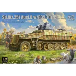 BORDER MODEL 1/35; Sd.Kfz.251 /1 Ausf.D with R35 turret con fotoincisioni e cingoli maglia/maglia Offerta