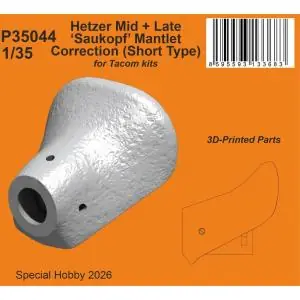 Offerta Limitata CMK 1 35 Hetzer Mid + Late "Saukopf" Correction (Short)