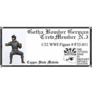 Reso Gratuito Copper State Models 1/32; Gotha Bomber German Crew Member N.3