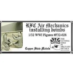 Consegna Rapida Copper State Models 1/32; RFC Air Mechanics installing bombs