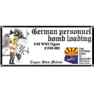 Copper State Models 1/48; German aerodrome personnel bomb loading Esclusivo