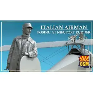 Copper State Models 1 32 Italian Airman Posing at Nieuport Rudder Solo Oggi